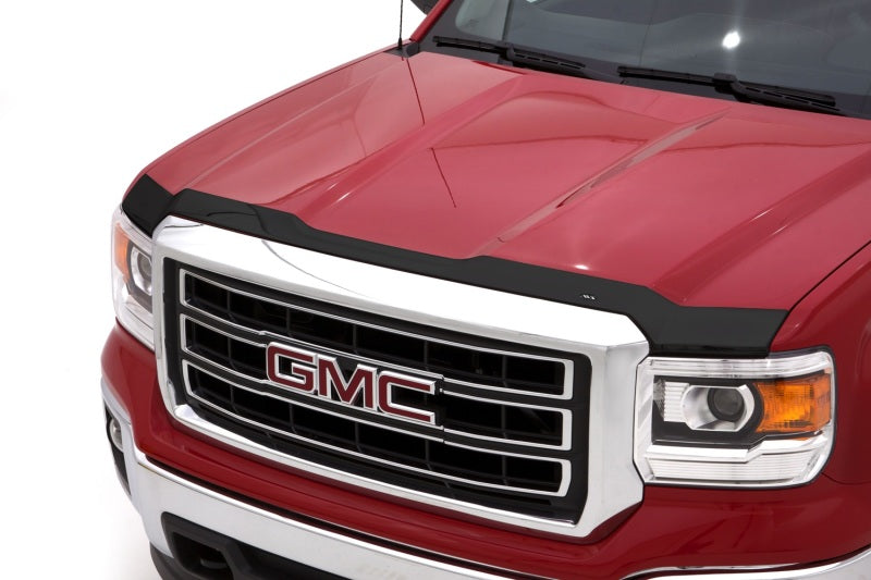 AVS 14-18 GMC Sierra 1500 Aeroskin Low Profile Acrylic Hood Shield - Smoke